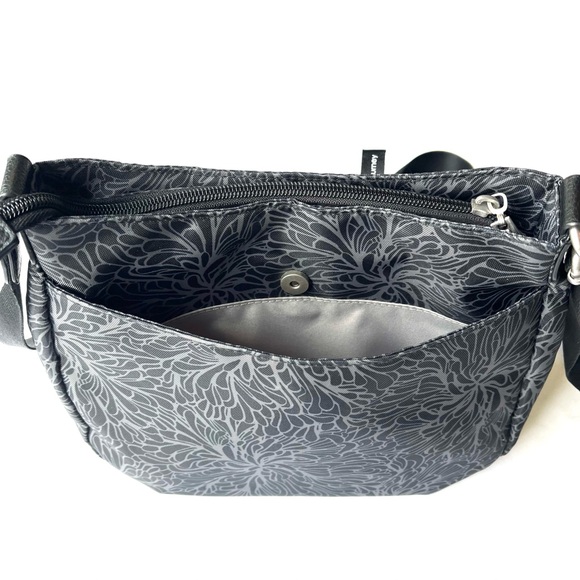 Baggallini Uptown Crossbody w/RFID Wristlet in Midnight Blossom - Picture 7 of 11